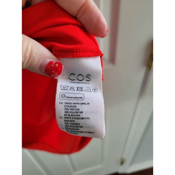 COS Womens Red faux wrap Mini dress size 6 Cocktail Party Holiday - Picture 7 of 7